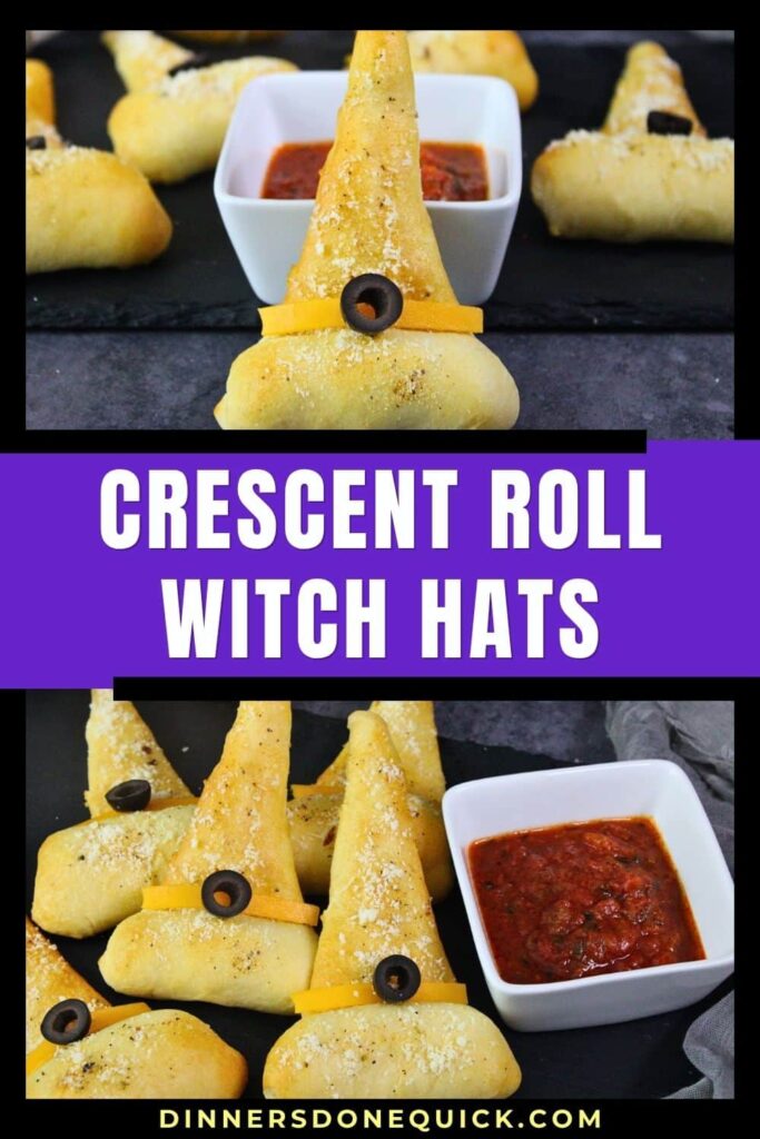 crescent roll witch hats recipe dinners done quick pinterest