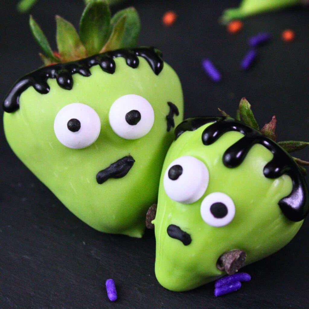 Frankenstein Strawberries: No Bake Halloween Treat! - Dinners Done