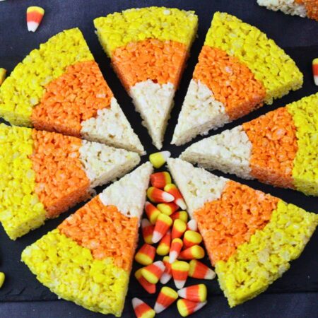 candy corn rice krispie treats recipe dinners done quick featured image