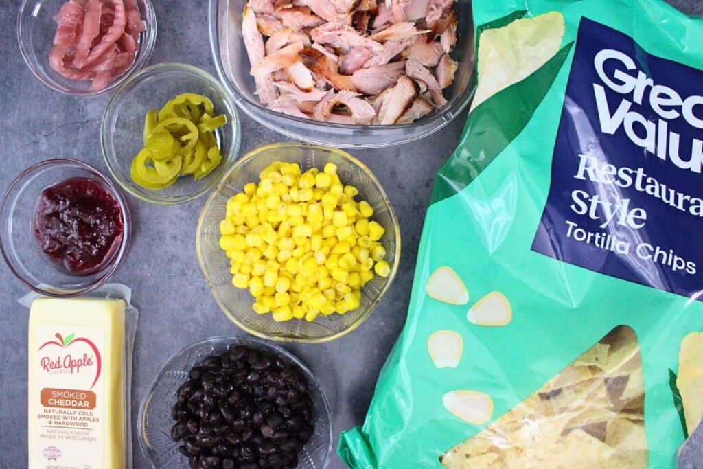 ingredients to make air fryer turkey nachos