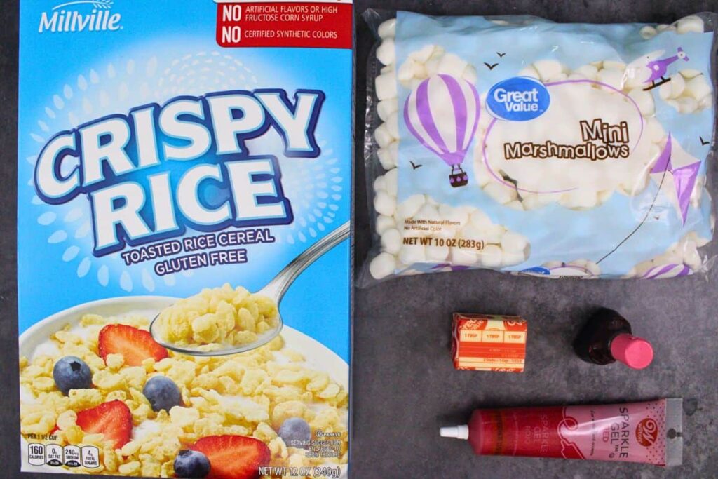 ingredients to make brain rice krispie treats