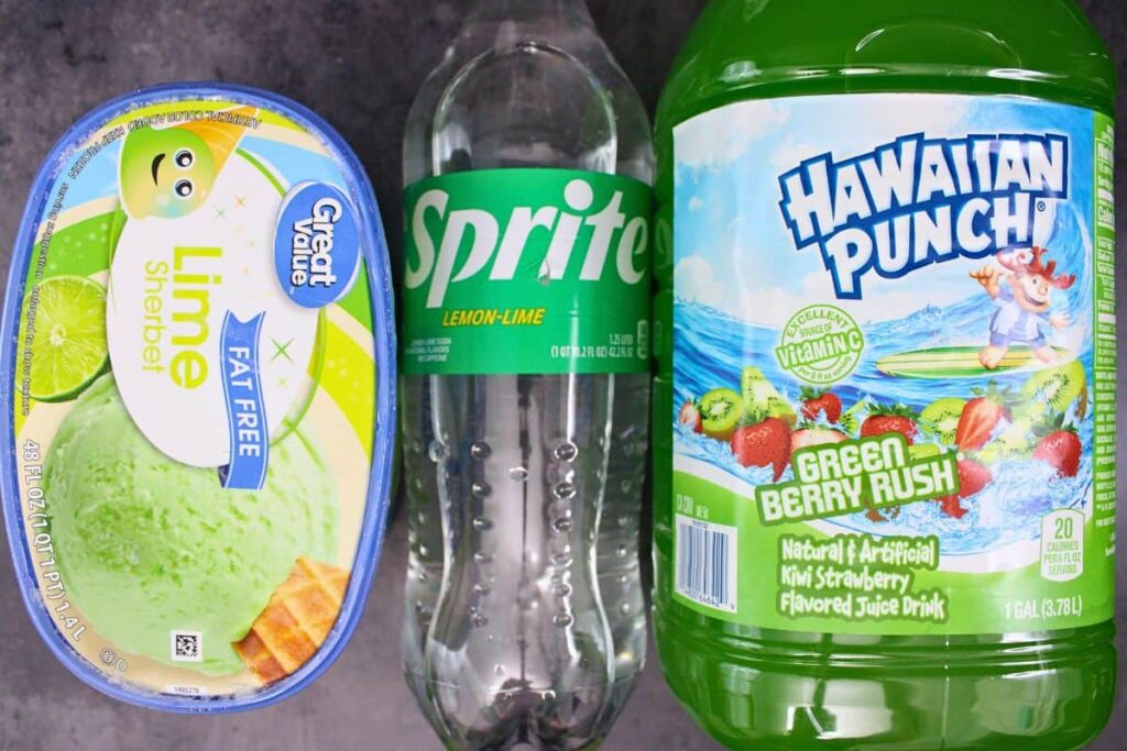 ingredients to make frankenstein floats