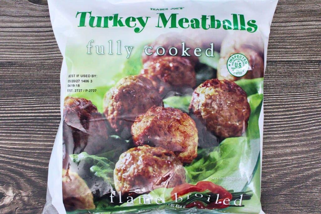 package of trader joes turkey meatballs