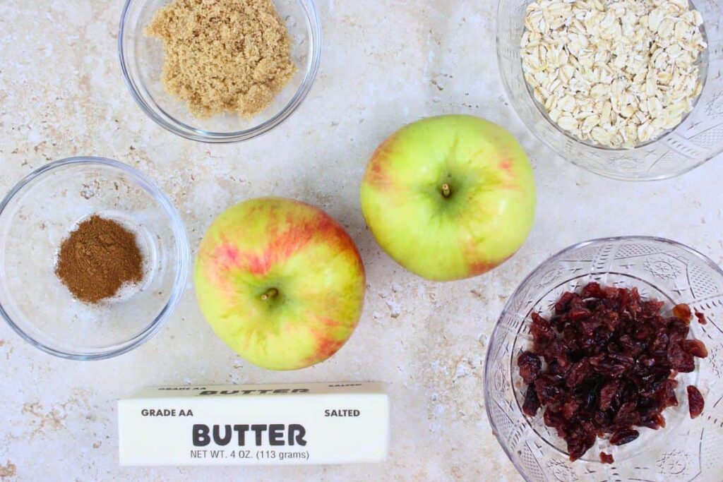 ingredients to make air fryer baked apples