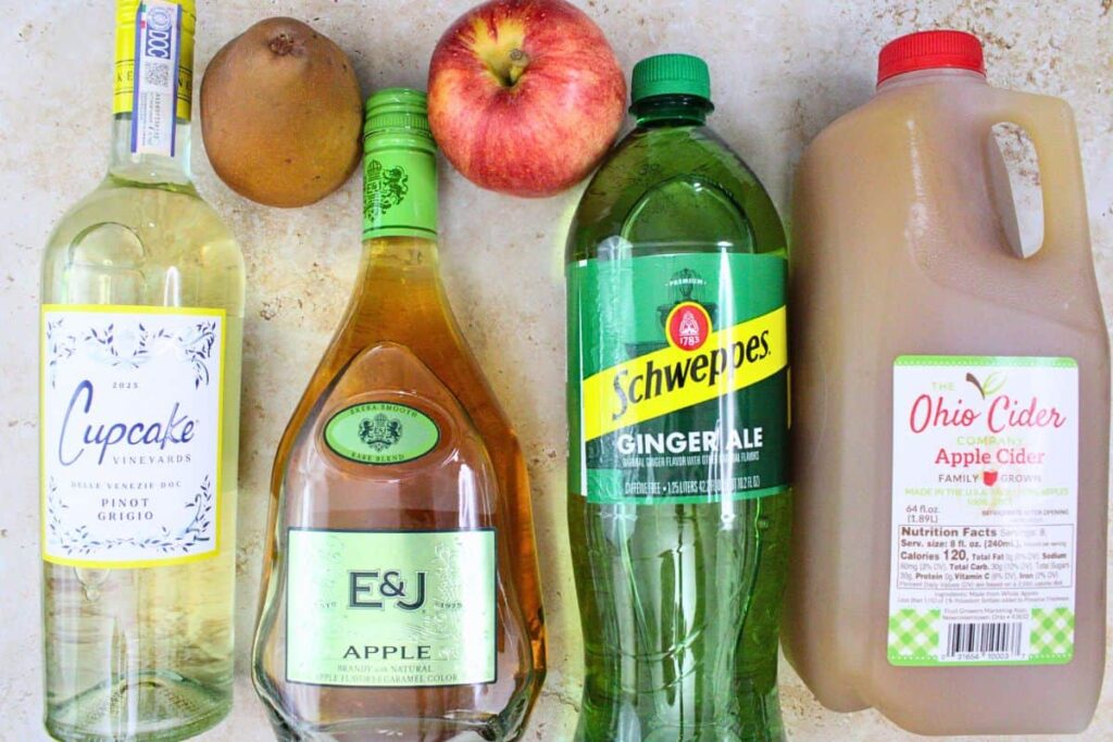 ingredients to make apple cider sangria