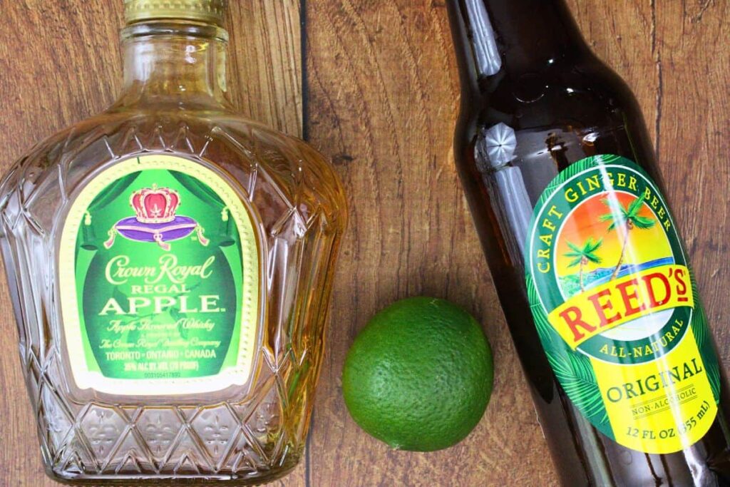 ingredients to make crown apple mule