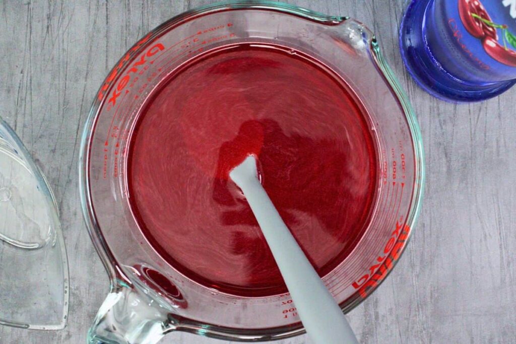 mix vodka and cold water into eyeball jello shot mixture