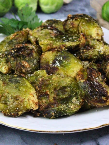smashed brussel sprouts recipe in the air fryer dinners done quick featured image