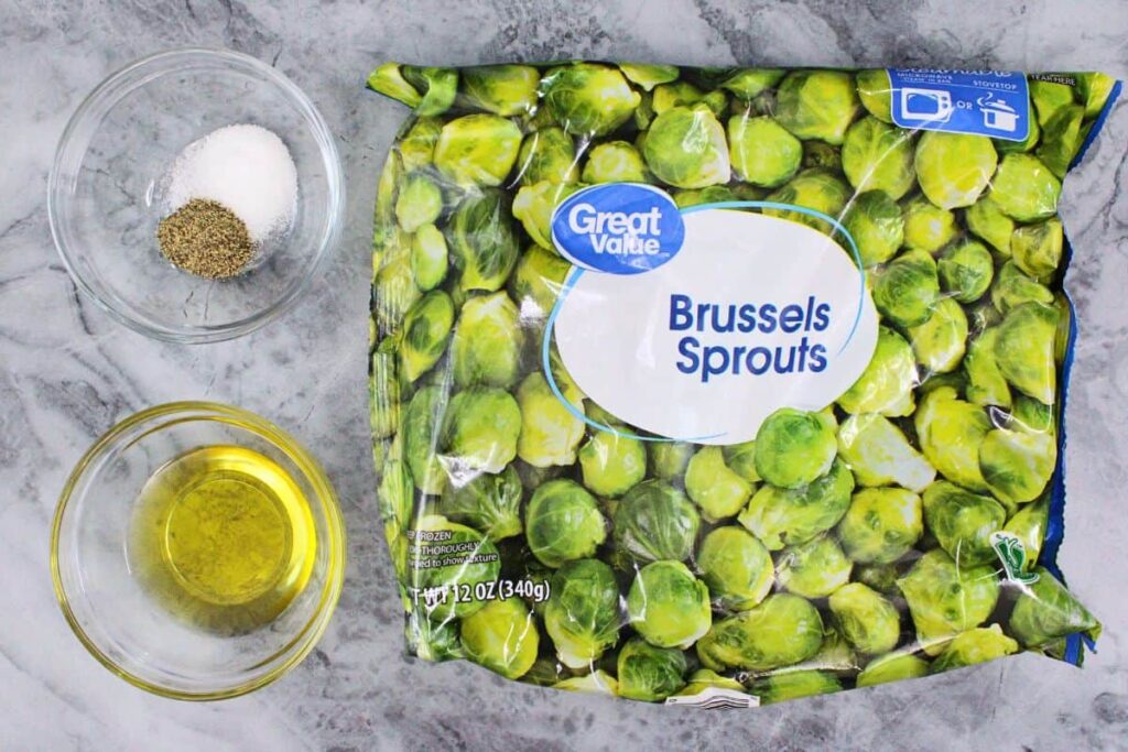 ingredients to make air fryer frozen brussel sprouts