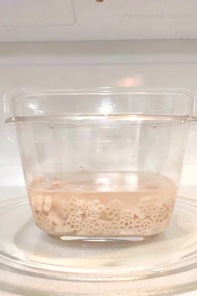 place dish in microwave uncovered