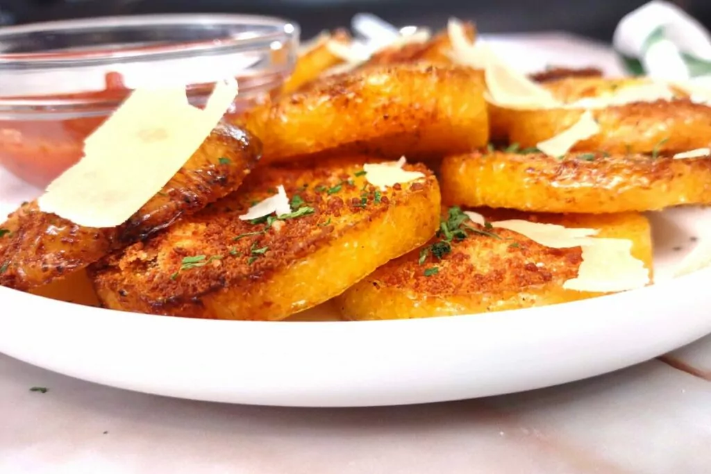 Easy Air Fryer Parmesan Polenta Cakes Dinners Done Quick