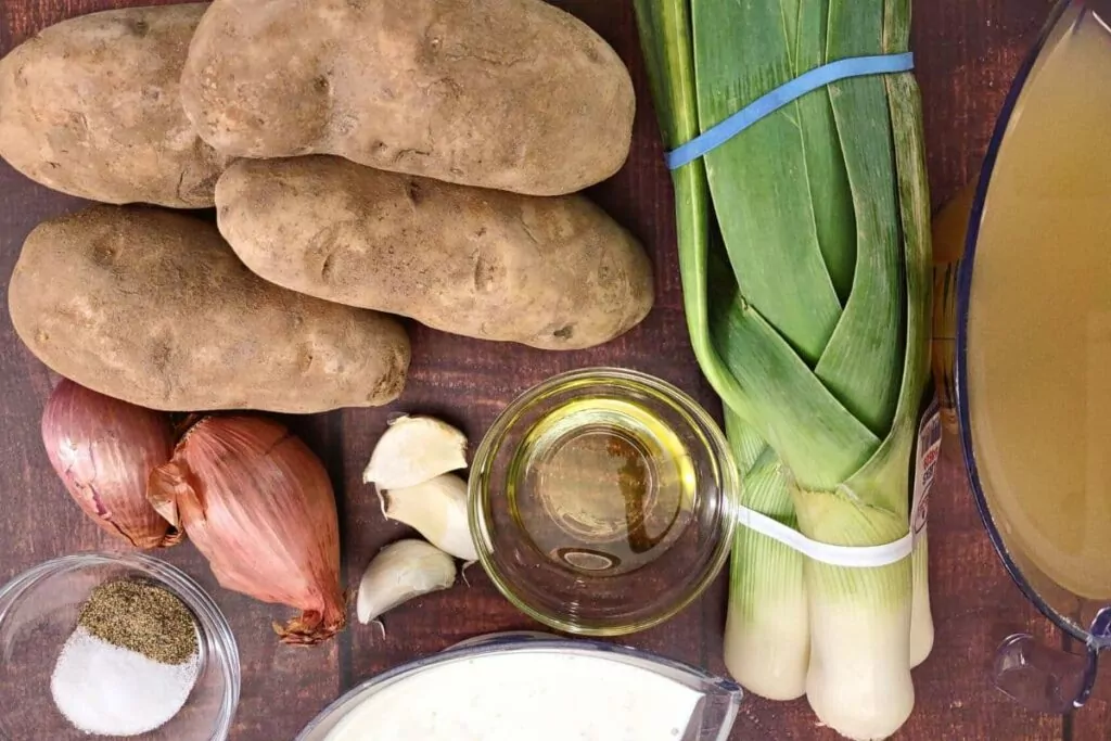 ingredients to make potato leek soup in the air fryer
