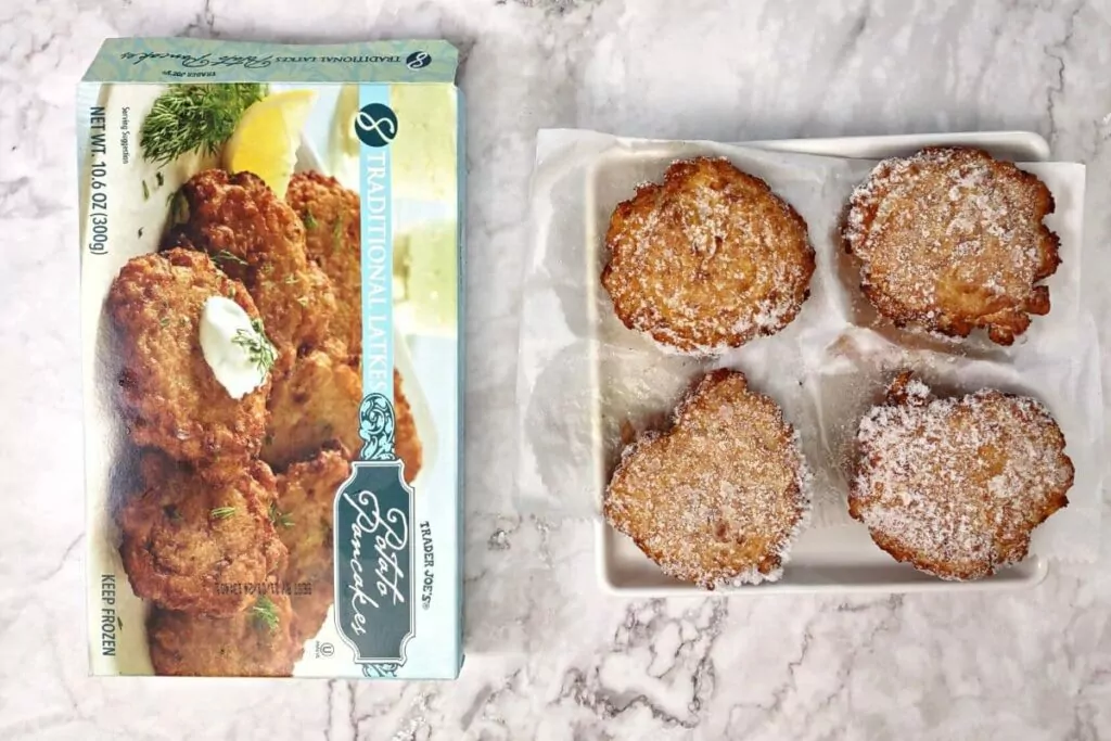 Trader Joe's Latkes in the Air Fryer (Frozen Potato Pancakes) Dinners