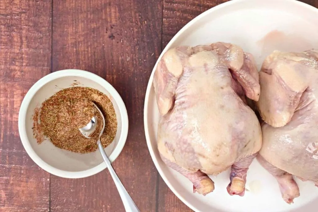 add seasonings to a small bowl and mix