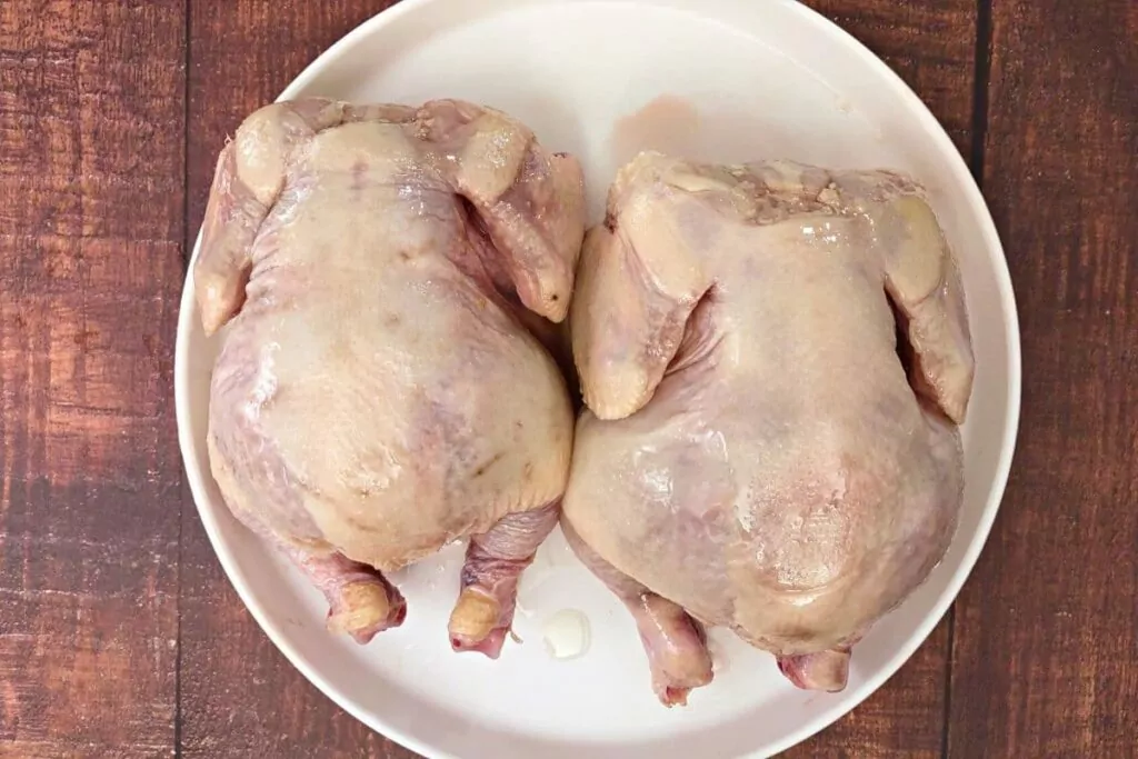 rub olive oil all over hen