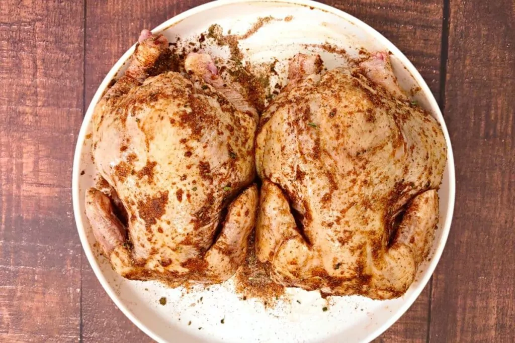 season cornish hen thoroughly