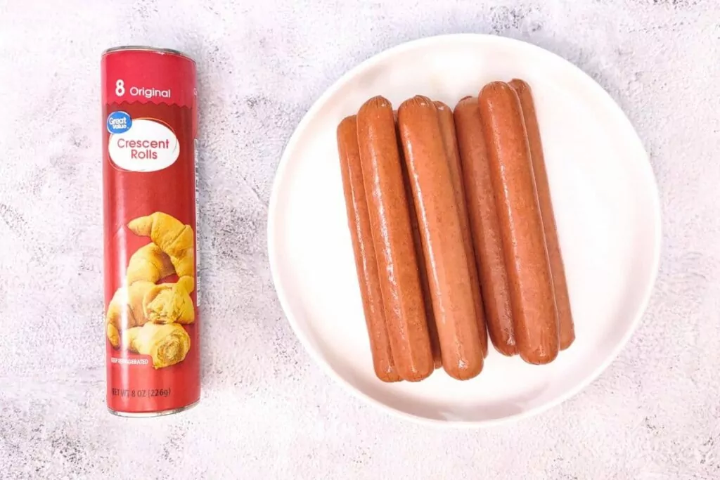 ingredients to make air fryer crescent dogs