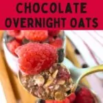 raspberry chocolate overnight oats recipe dinners done quick pinterest