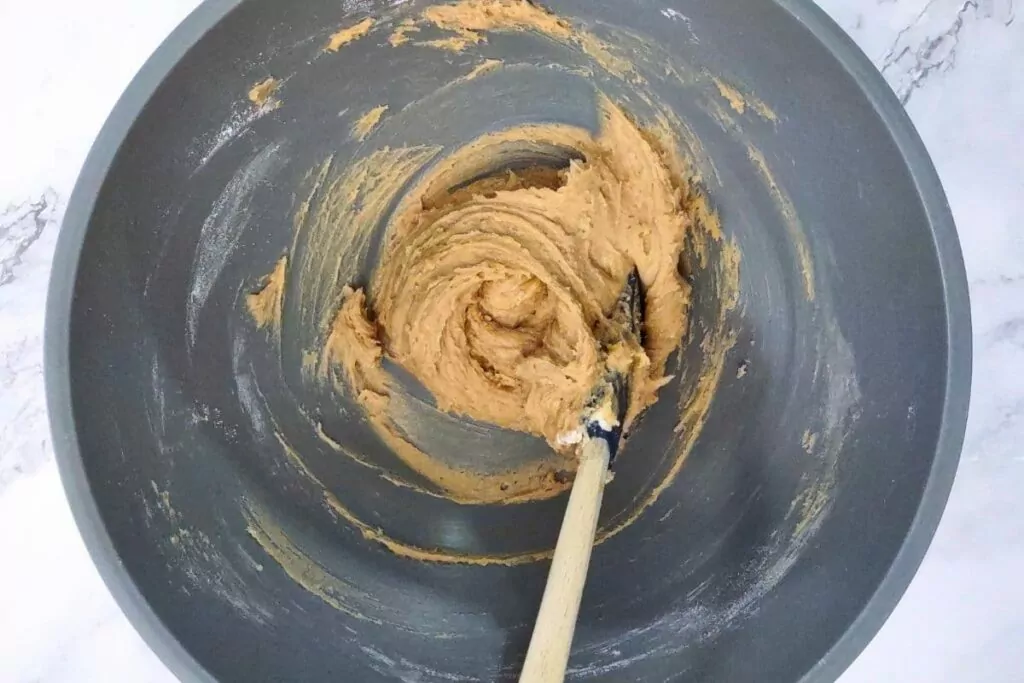cream together butter and brown sugar before mixing in wet ingredients