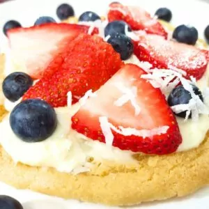 air fryer sugar cookie fruit pizza dessert recipe dinners done quick featured image
