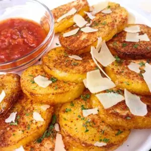 easy air fryer polenta cakes recipe dinners done quick featured image