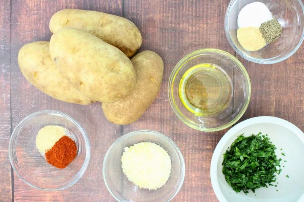 ingredients to make microwave hasselback potatoes