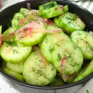 vinegar cucumber onion salad recipe dinners done quick featured image