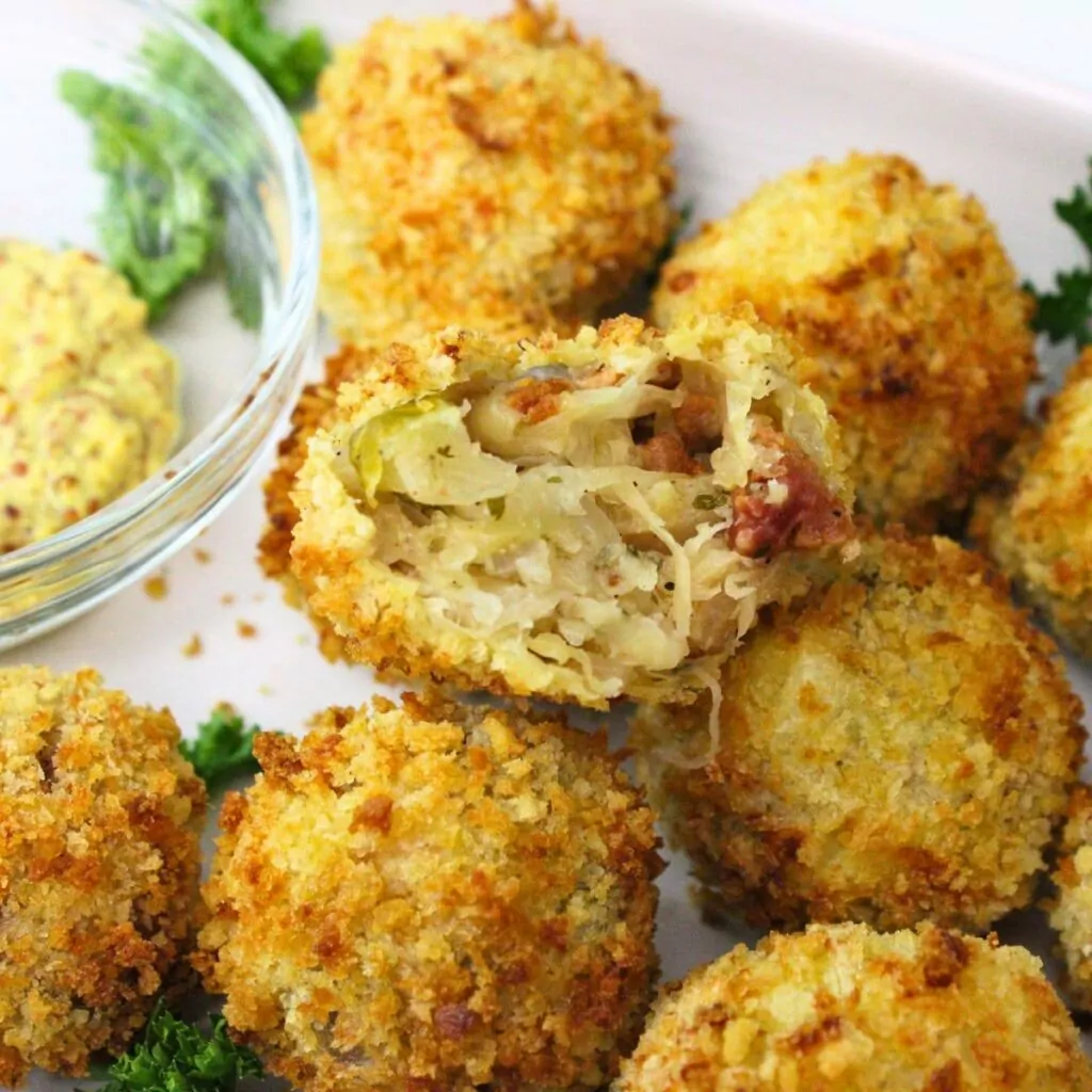 air fryer sauerkraut balls with bacon recipe dinners done quick featured image