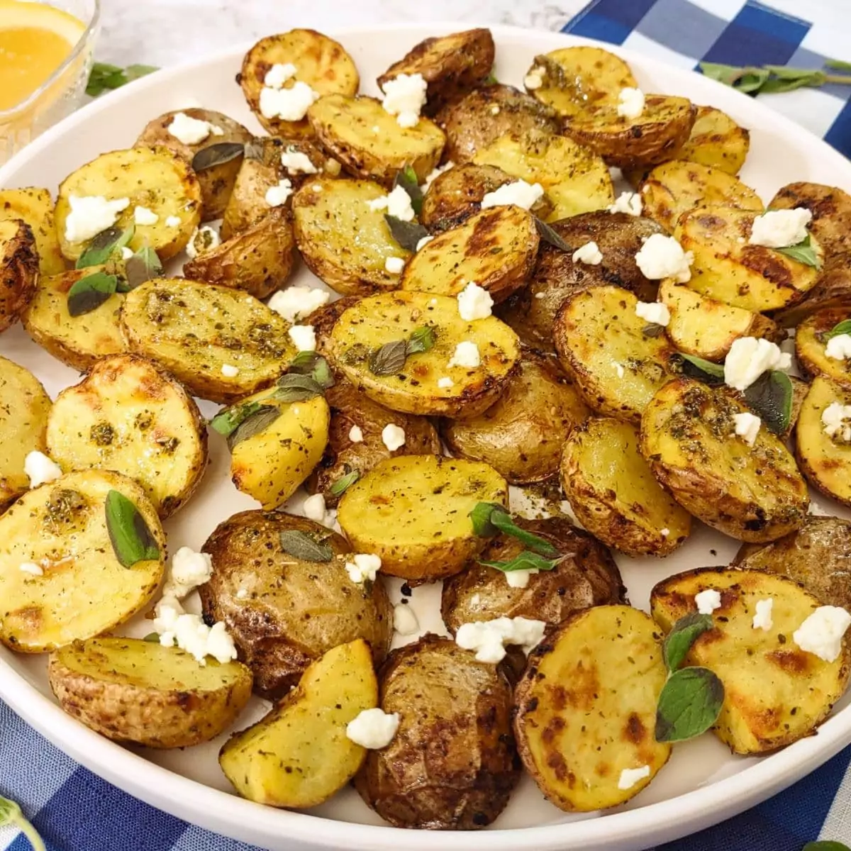 easy air fryer greek potatoes recipe dinners done quick featured image
