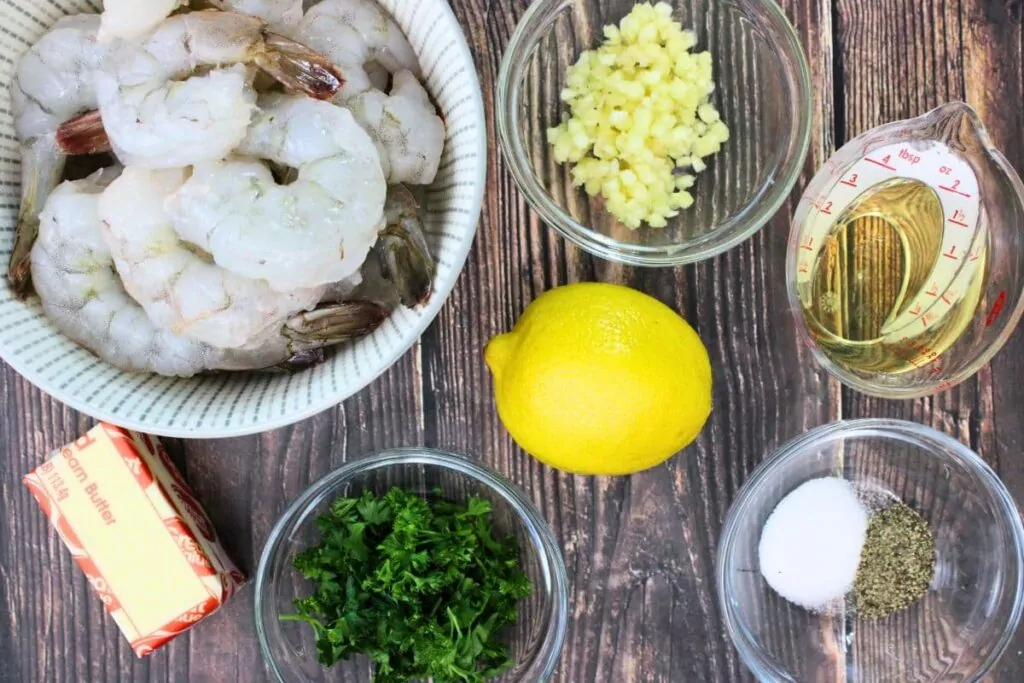 ingredients to make air fryer shrimp scampi