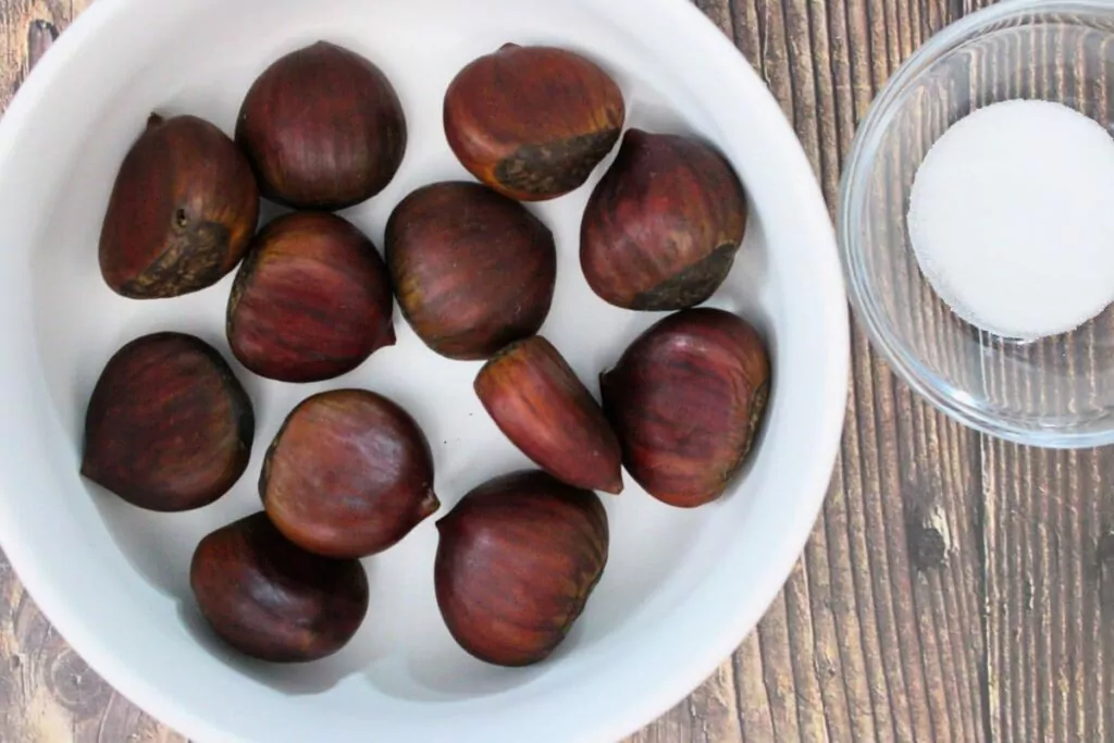 ingredients to make chestnuts in the microwave