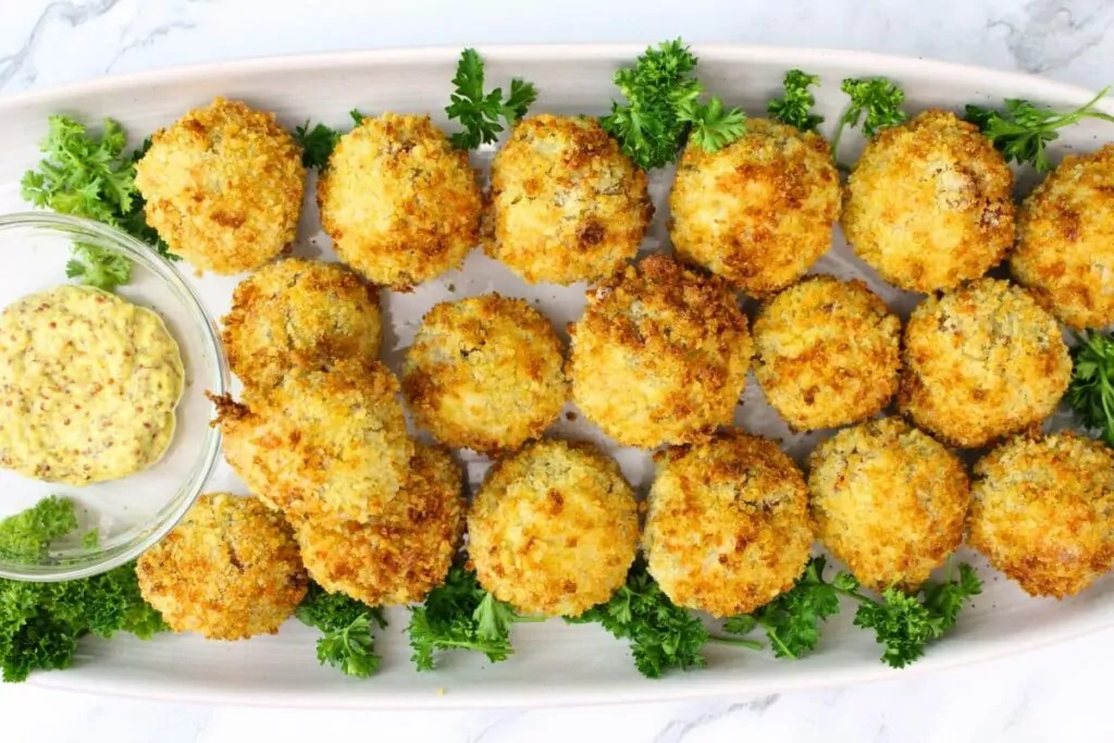 Air Fryer Sauerkraut Balls w/ Bacon Crispy Good Luck Bites Dinners