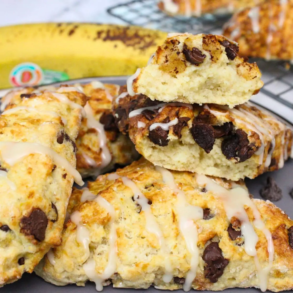 air fryer banana chocolate chip scones recipe dinners done quick featured image