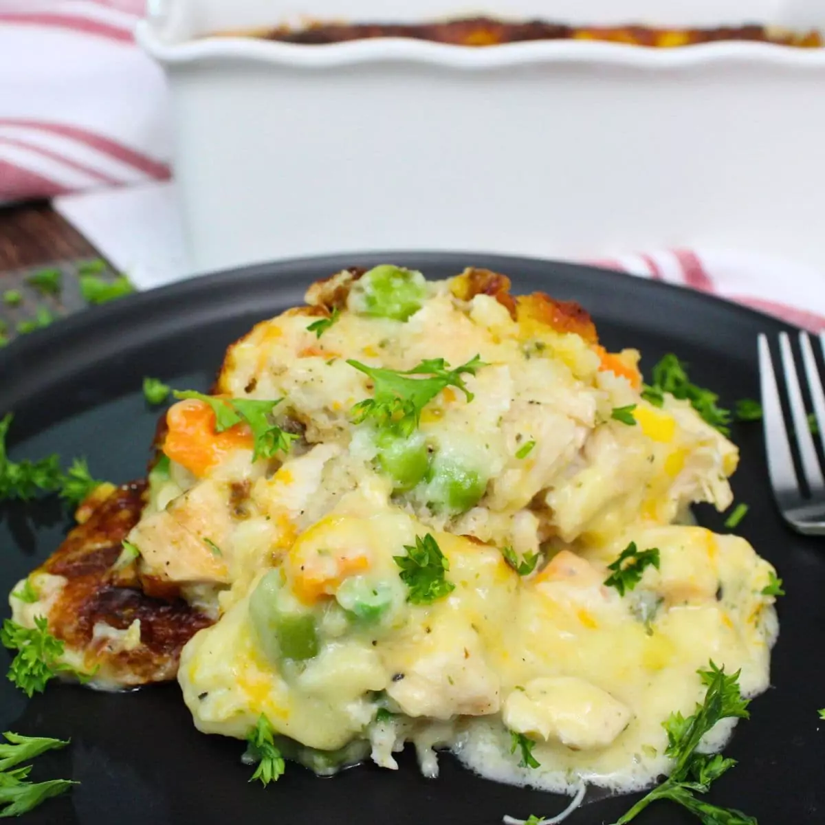 air fryer chicken cobbler with red lobster cheddar bay biscuits recipe dinners done quick featured image