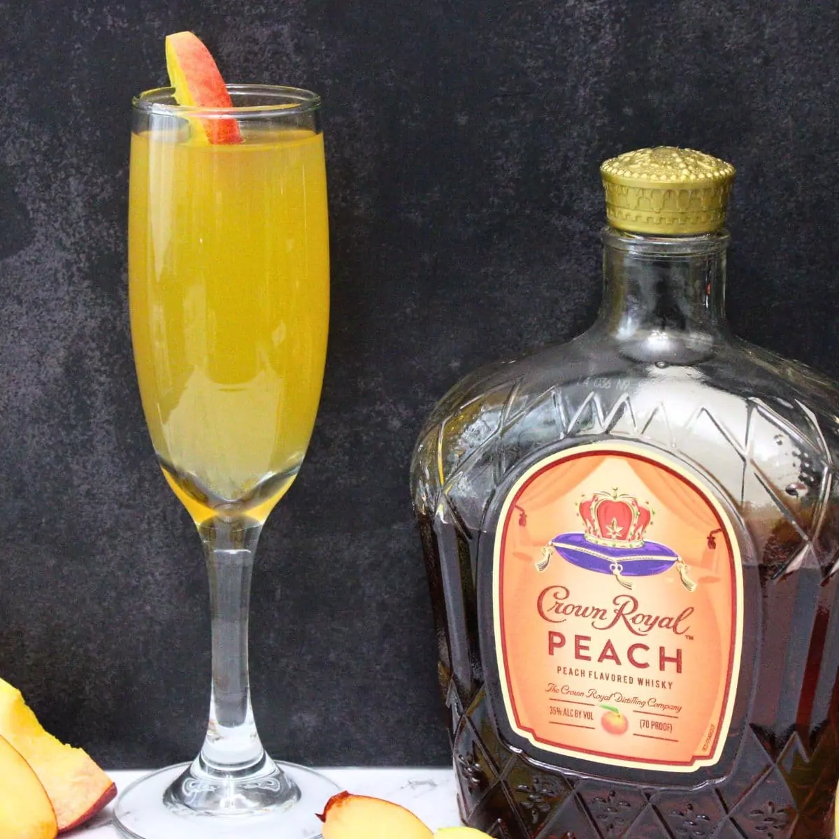 crown peach mimosa cocktail recipe dinners done quick featured image