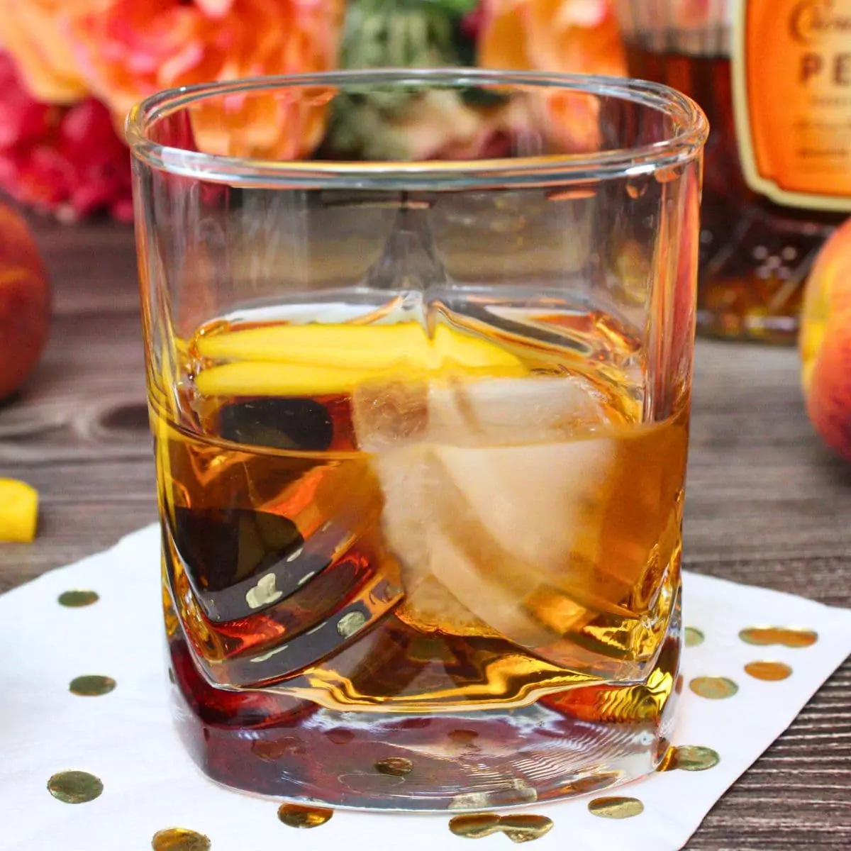 crown royal peach old fashioned cocktail recipe dinners done quick featured image