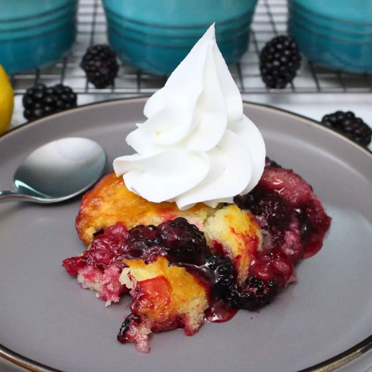 homemade air fryer blackberry cobbler recipe dinners done quick featured image