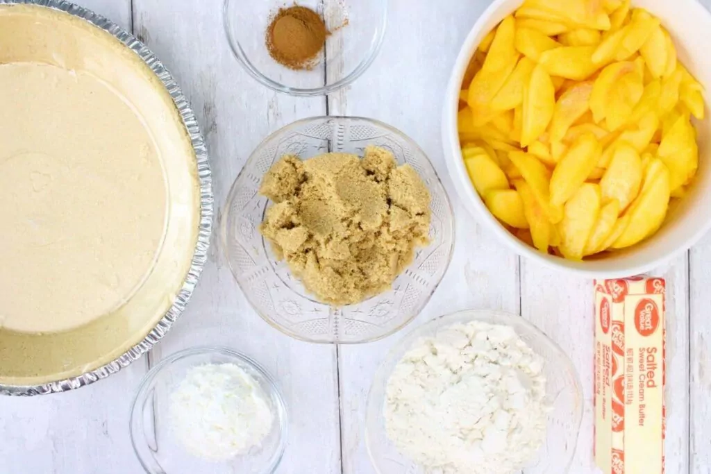 ingredients to make peach pie in the microwave