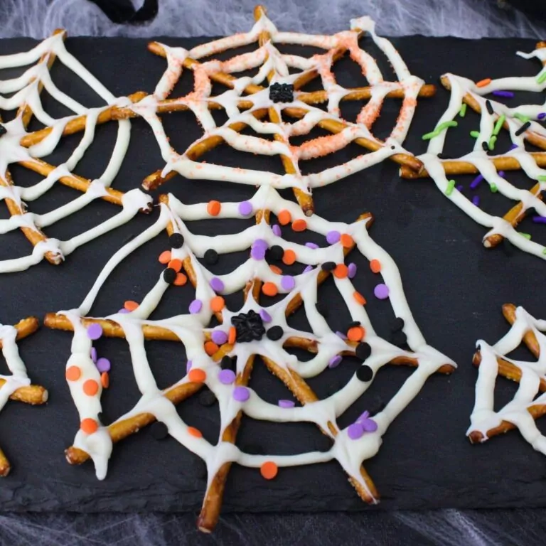 chocolate spider web pretzels recipe dinners done quick featured image