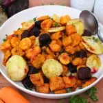 air fryer roasted root vegetables recipe dinners done quick featured image