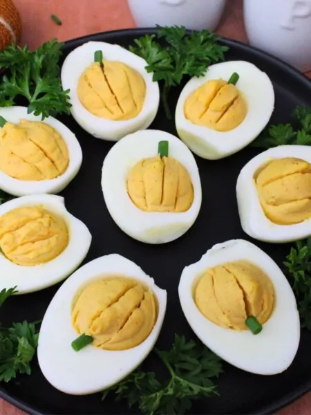 pumpkin deviled eggs recipe dinners done quick featured image
