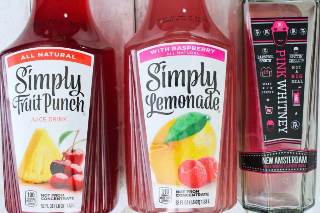 ingredients to make pink whitney jungle juice