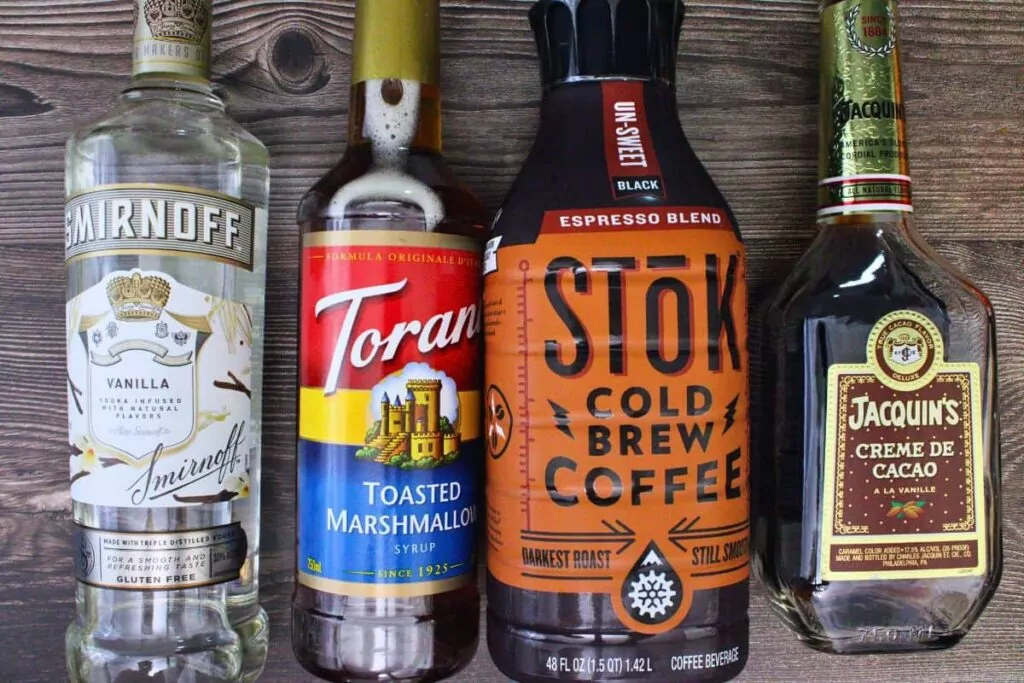 ingredients to make s'mores espresso martini