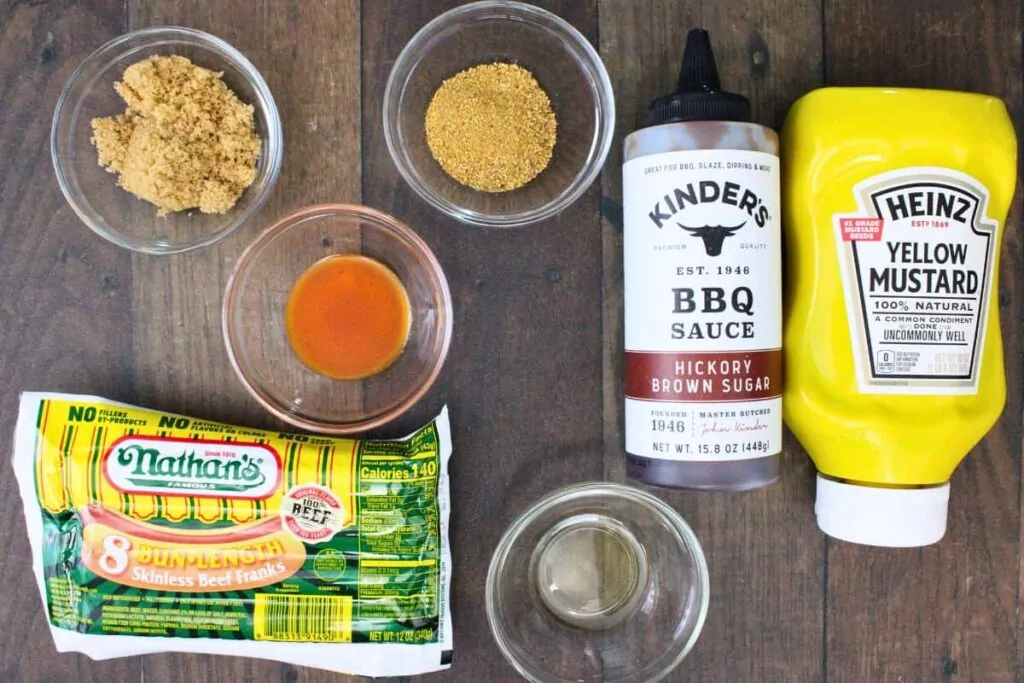 ingredients to make hot dog burnt ends