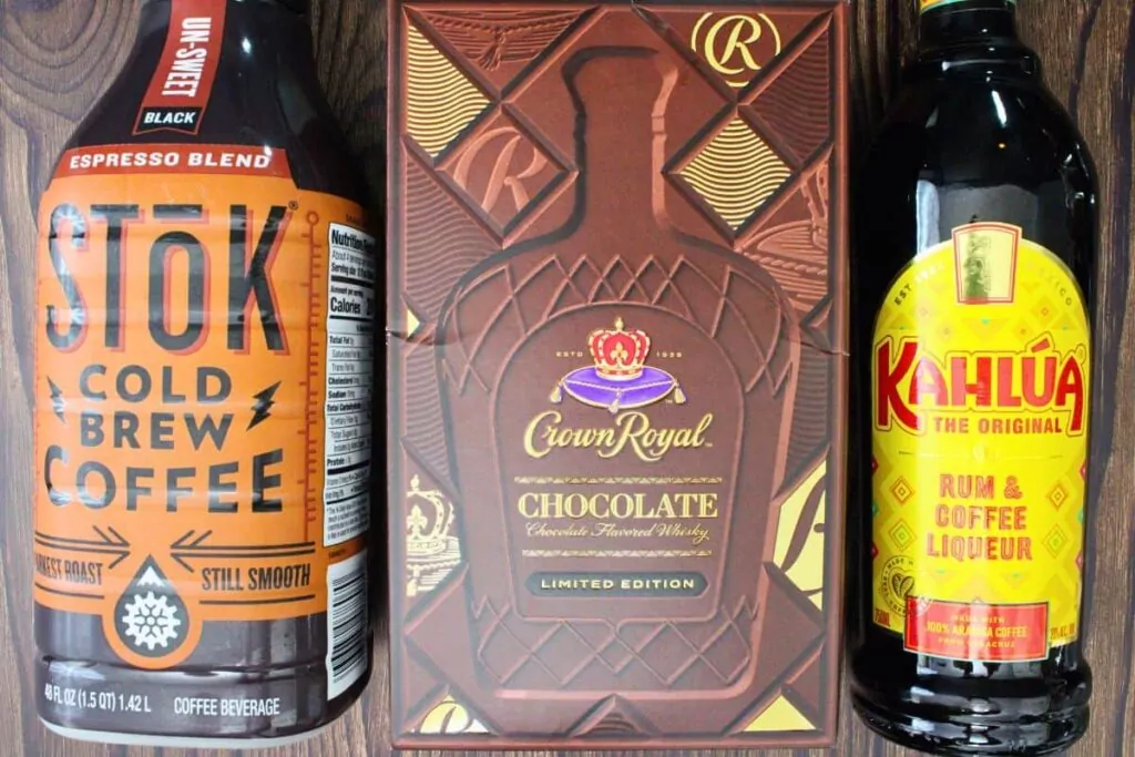 ingredients to make chocolate espresso martini