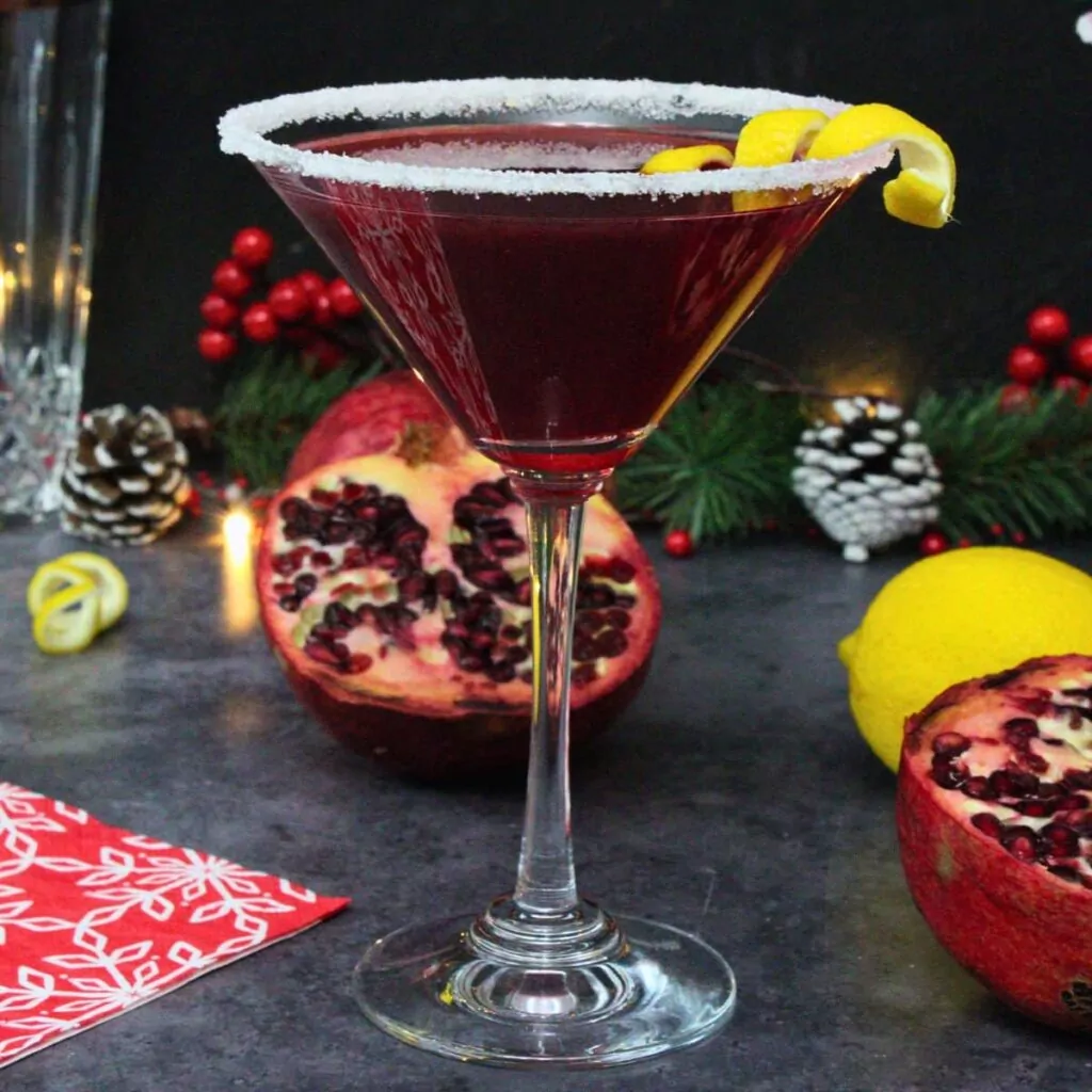 pomegranate lemon drop martini recipe dinners done quick featured image