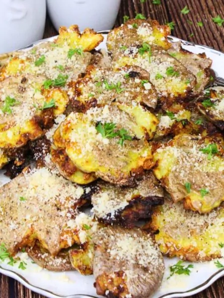 air fryer smashed potatoes recipe dinners done quick featured image