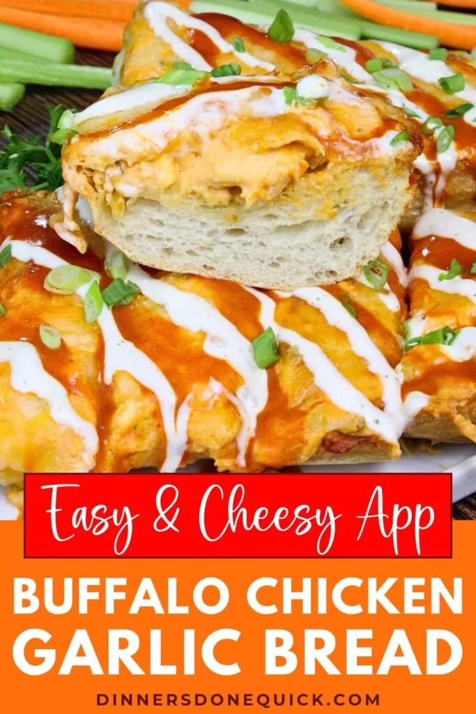 buffalo chicken garlic bread recipe dinners done quick pinterest