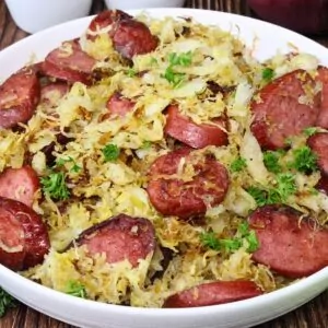 kielbasa and sauerkraut recipe dinners done quick featured image