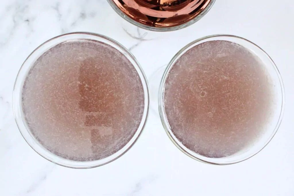 shake lavender bees knees until honey is incorporated and strain into chilled glass